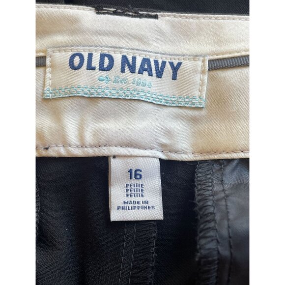 Old Navy Stretch Pencil Skirt Black Size 16 w/ Pockets Zipper Hidden Button Clas - Picture 4 of 6